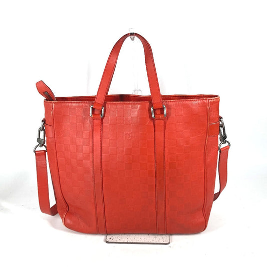LOUIS VUITTON Shoulder Bag N41268 Damier Anfini Leather Orange type Damier Anfini Tadao PM