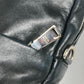 PRADA Tote Bag VA0744 leather black logo metal plate mens(Unisex) Used Authentic