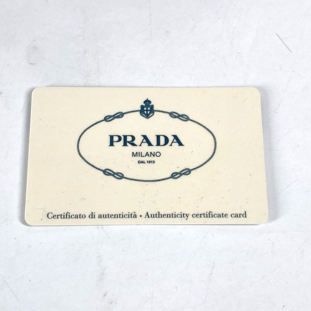 PRADA Tote Bag VA0744 leather black logo metal plate mens(Unisex) Used Authentic
