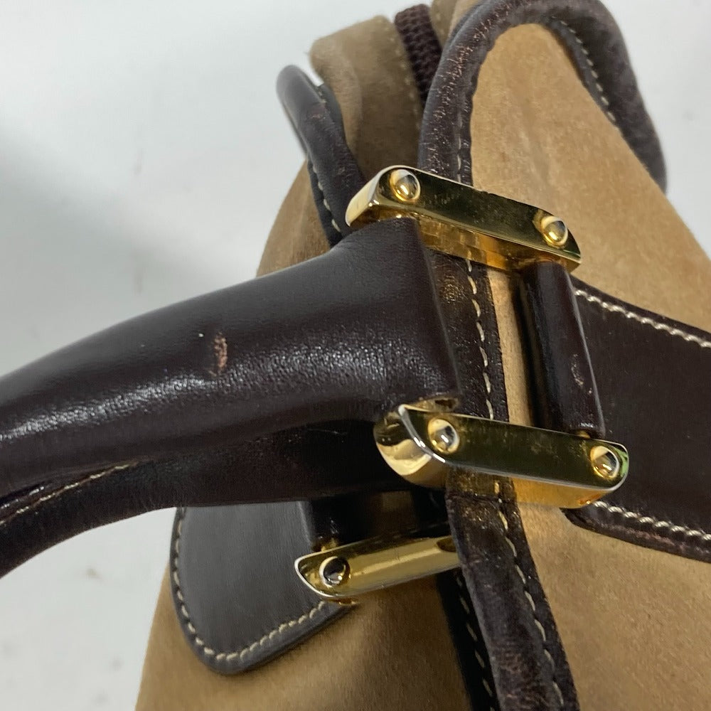 LOEWE Handbag Leather / suede beige Amazona 32 logo