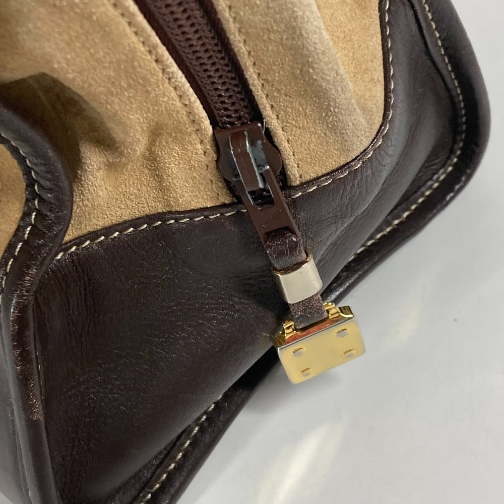 LOEWE Handbag Leather / suede beige Amazona 32 logo