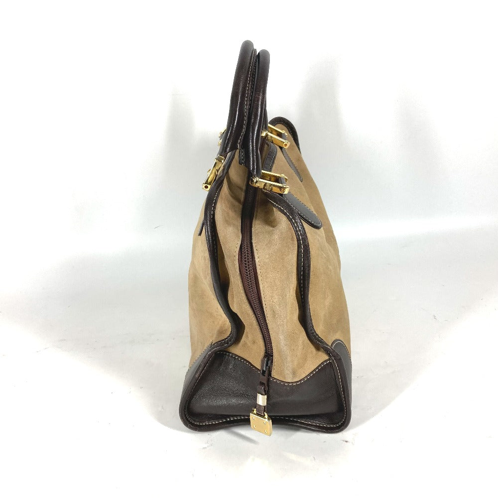 LOEWE Handbag Leather / suede beige Amazona 32 logo