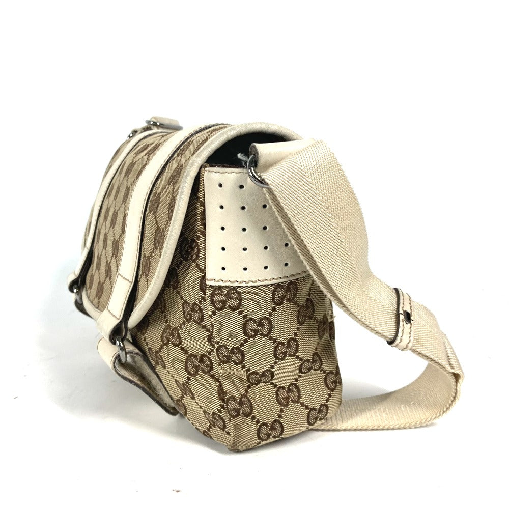 GUCCI Shoulder Bag 145858 GG canvas / leather beige GG
