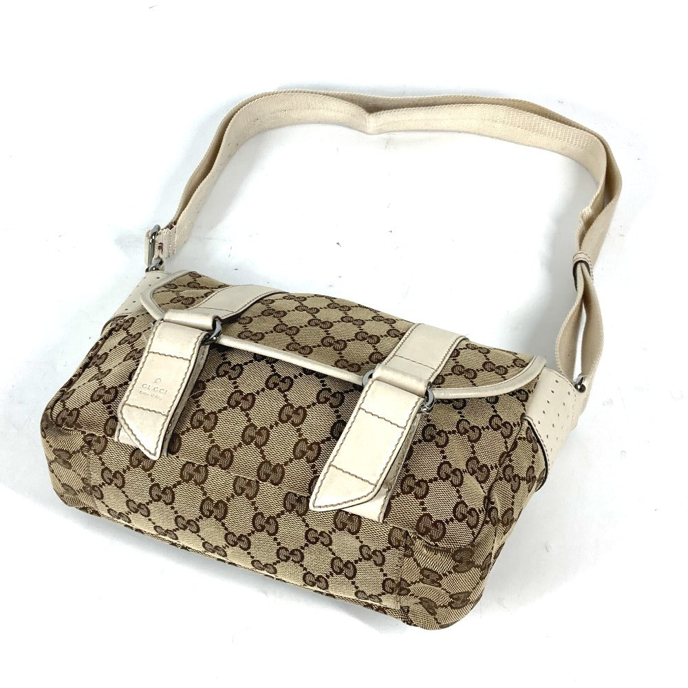GUCCI Shoulder Bag 145858 GG canvas / leather beige GG