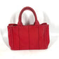 PRADA Handbag canvas Red logo Canapa Stainless Steel MINI