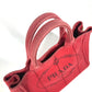 PRADA Handbag canvas Red logo Canapa Stainless Steel MINI