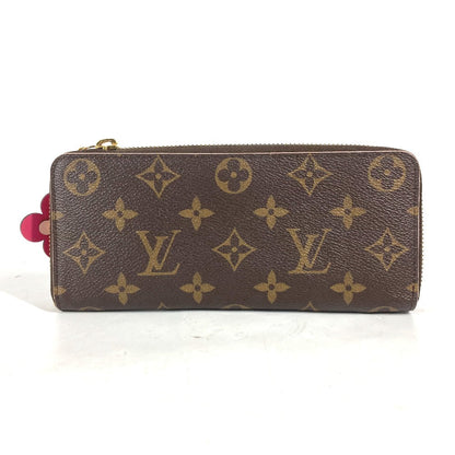 LOUIS VUITTON Long Wallet Purse M64201 Monogram canvas pink Monogram Flower Portefeuille Clemence