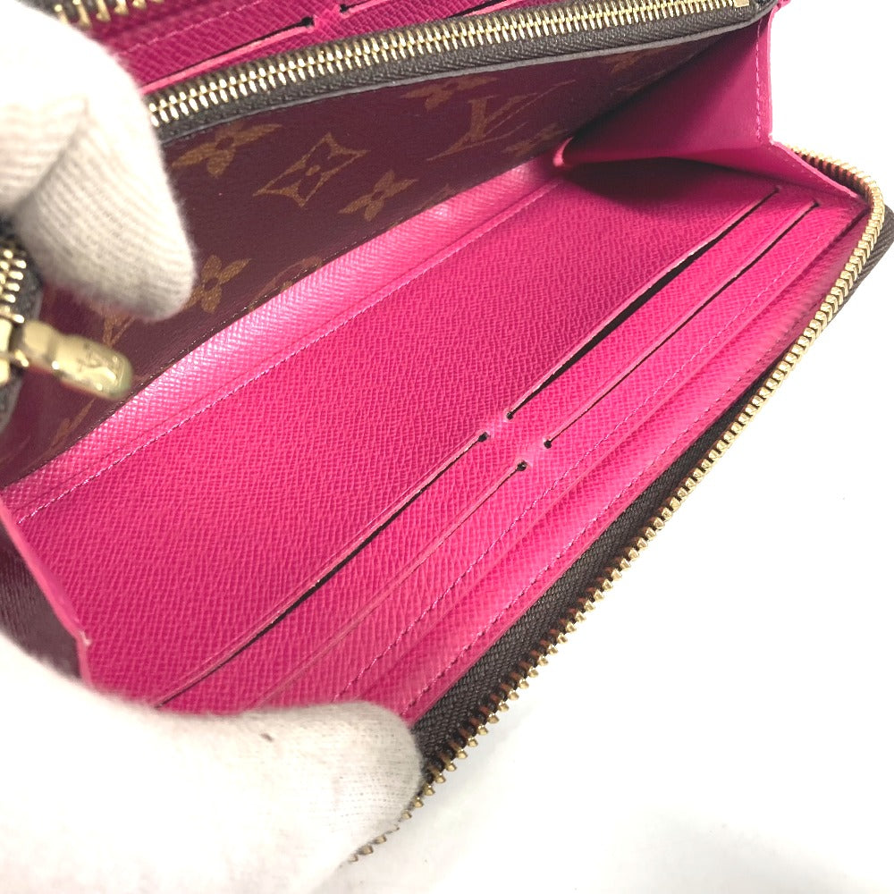 LOUIS VUITTON Long Wallet Purse M64201 Monogram canvas pink Monogram Flower Portefeuille Clemence