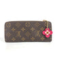 LOUIS VUITTON Long Wallet Purse M64201 Monogram canvas pink Monogram Flower Portefeuille Clemence