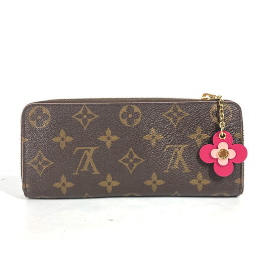 LOUIS VUITTON Long Wallet Purse M64201 Monogram canvas pink Monogram Flower Portefeuille Clemence