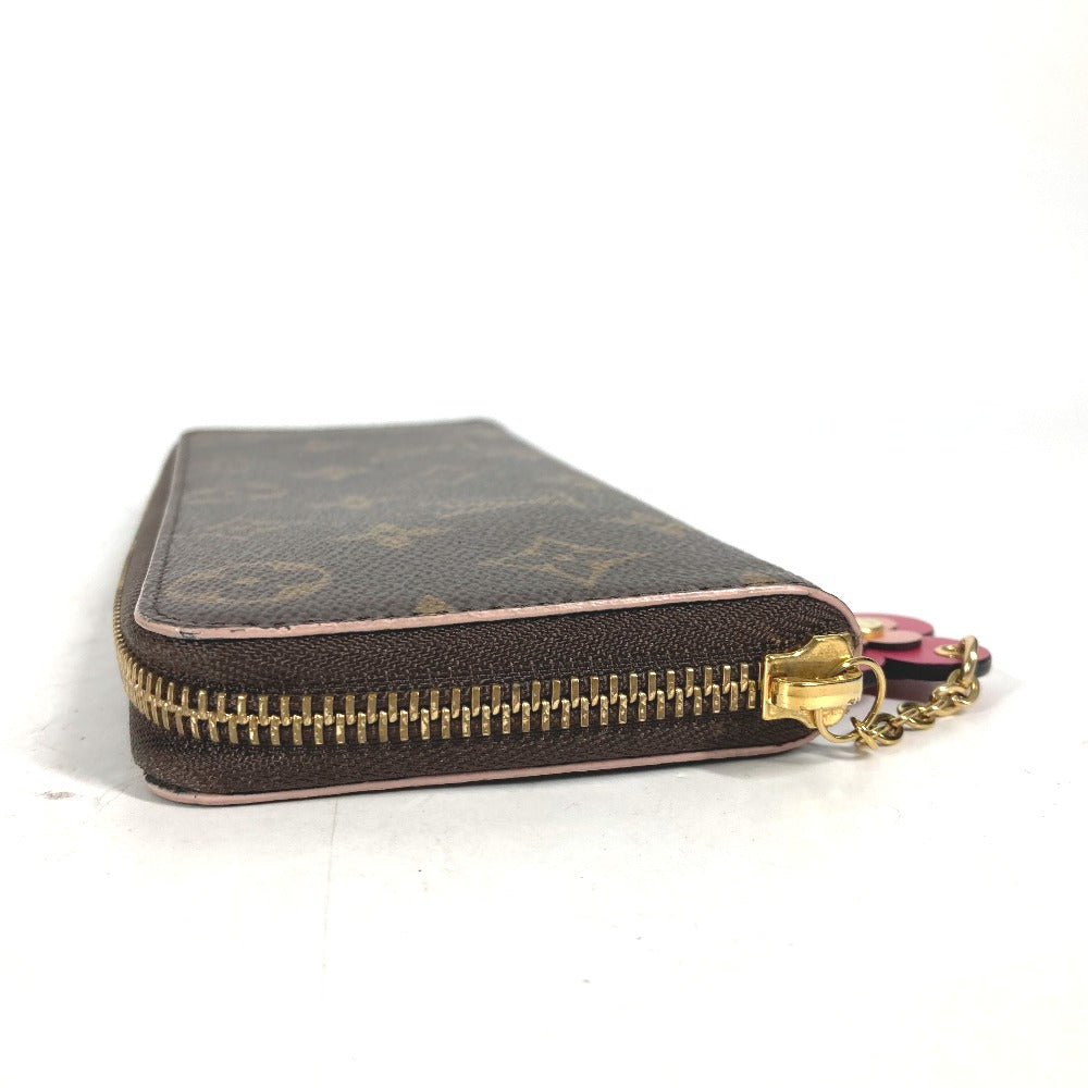 LOUIS VUITTON Long Wallet Purse M64201 Monogram canvas pink Monogram Flower Portefeuille Clemence