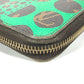 LOUIS VUITTON Long Wallet Purse M60451 Monogram canvas green Monogram Pumpkin Dot Yayoi Kusama Zippy wallet