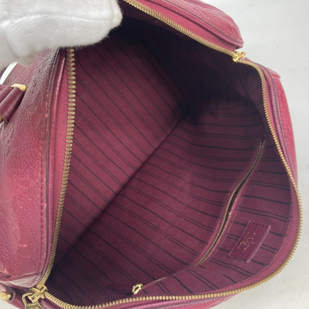 LOUIS VUITTON Shoulder Bag M40755 Monogram Ann Platt Leather wine-red Monogram Ann Platt Speedy�Ebandouliere30 Women Used Authentic
