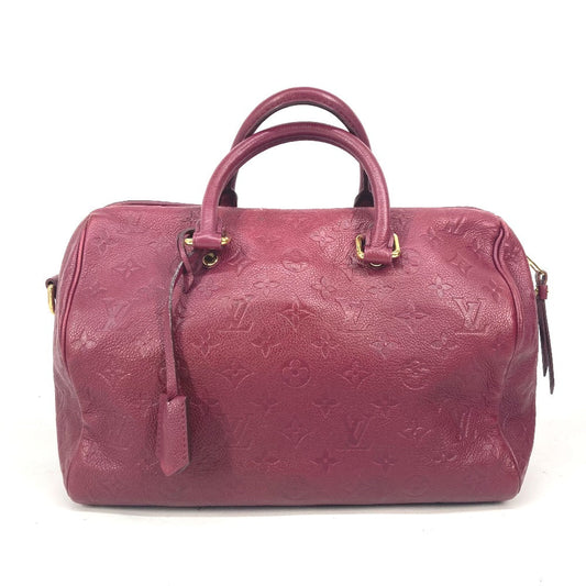 LOUIS VUITTON Shoulder Bag M40755 Monogram Ann Platt Leather wine-red Monogram Ann Platt Speedy�Ebandouliere30 Women Used Authentic