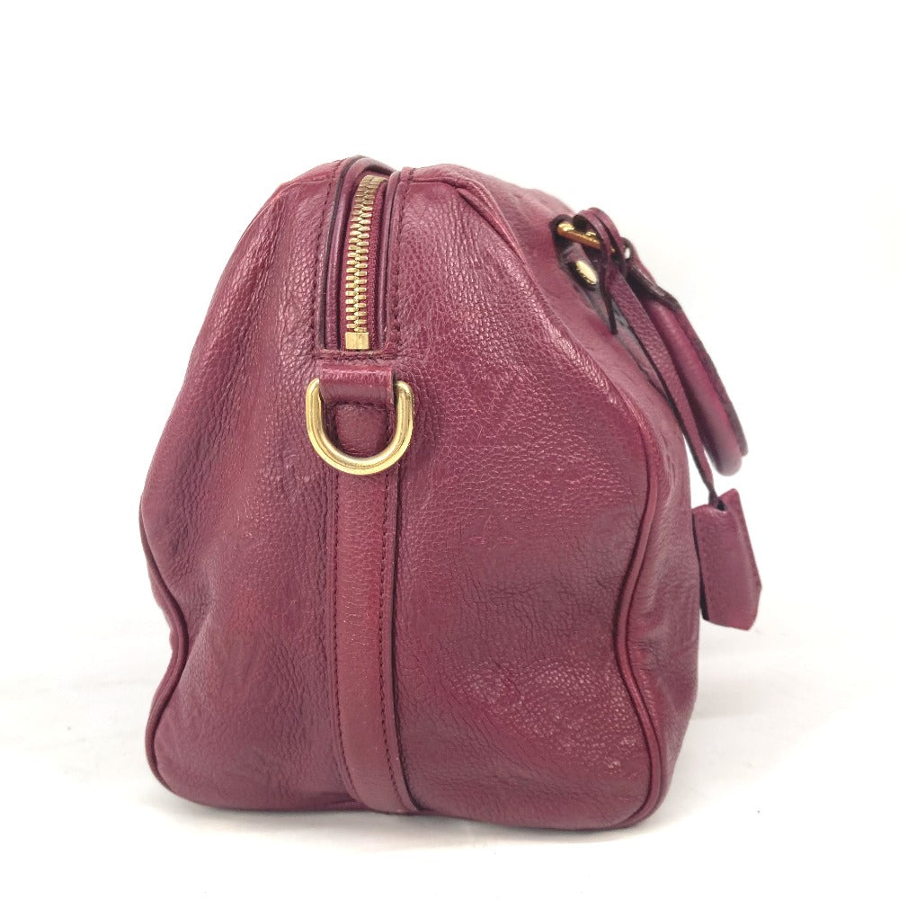 LOUIS VUITTON Shoulder Bag M40755 Monogram Ann Platt Leather wine-red Monogram Ann Platt Speedy�Ebandouliere30 Women Used Authentic