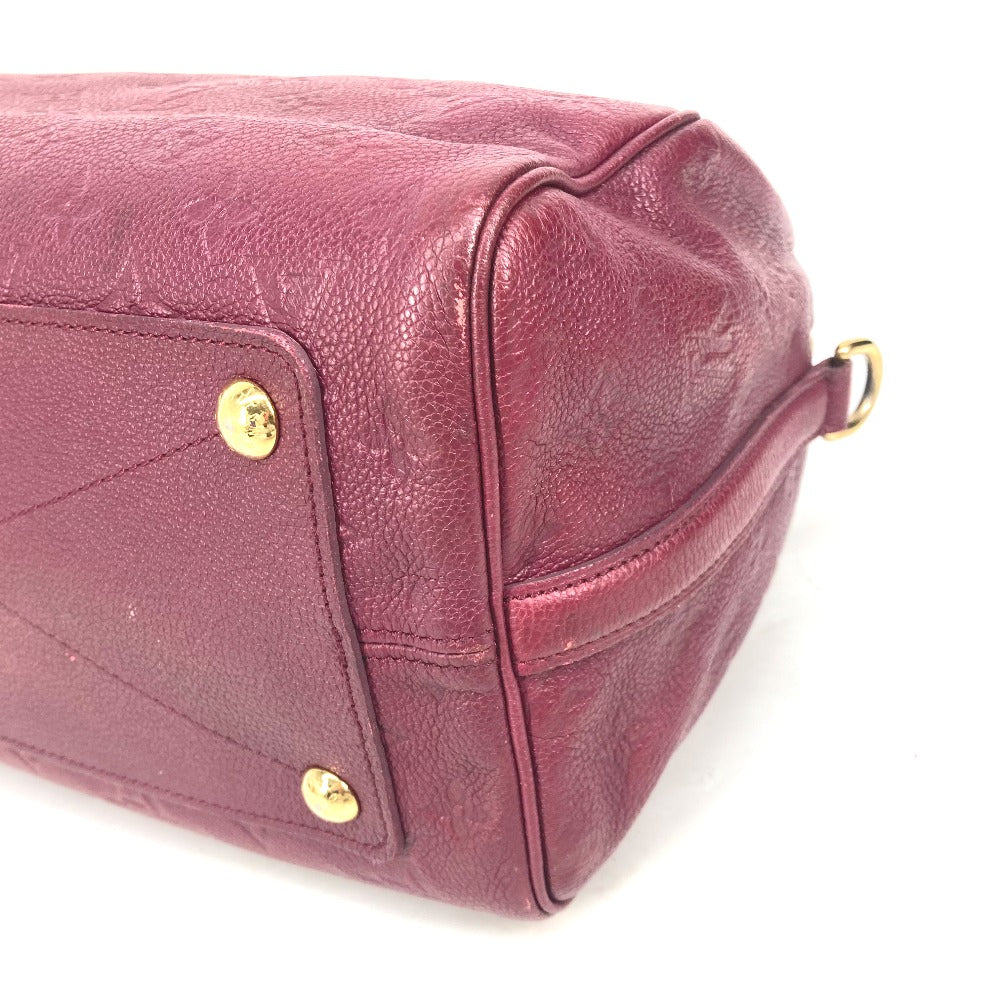 LOUIS VUITTON Shoulder Bag M40755 Monogram Ann Platt Leather wine-red Monogram Ann Platt Speedy�Ebandouliere30 Women Used Authentic