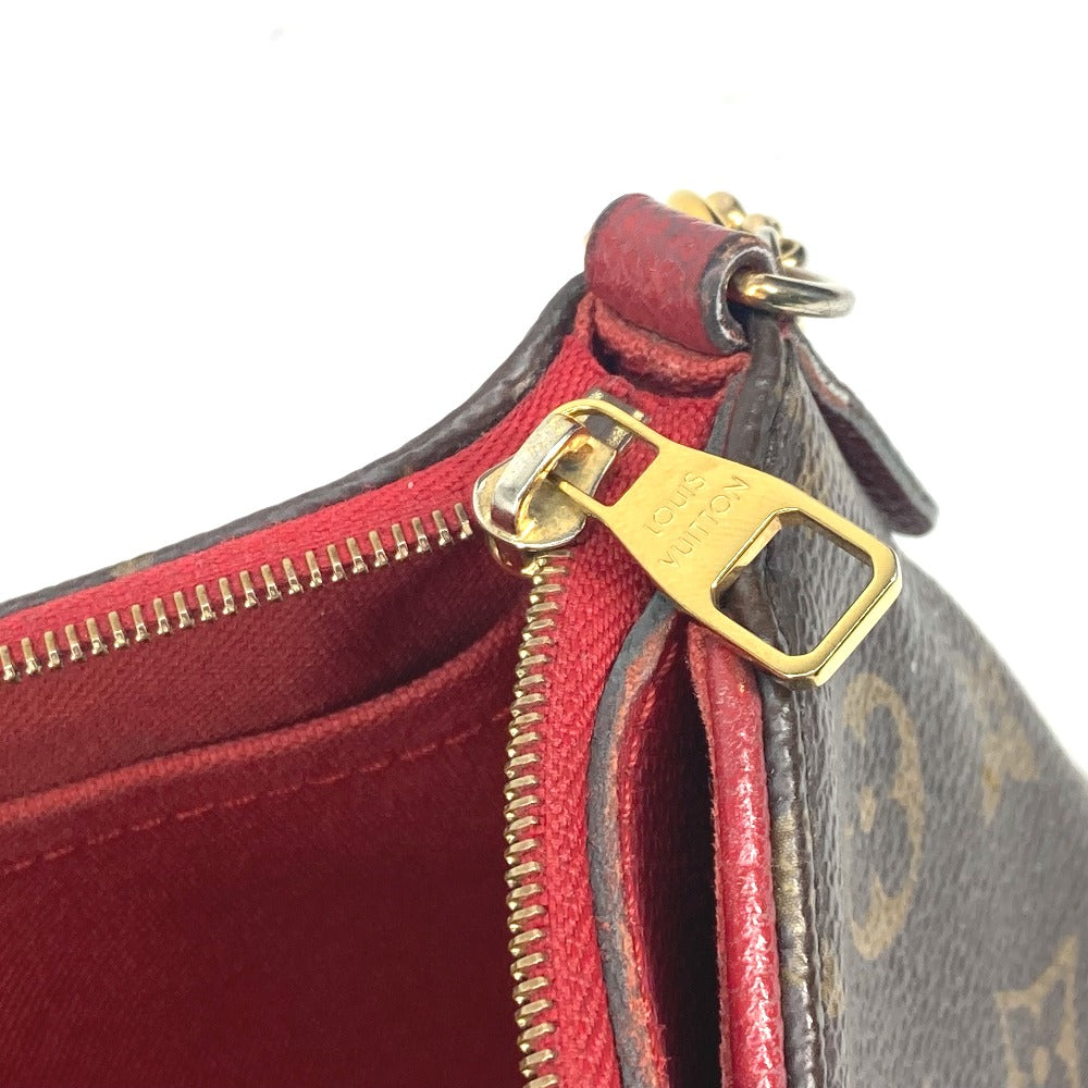 LOUIS VUITTON Shoulder Bag M41638 Monogram canvas Red Monogram Pallas clutch Women Used Authentic