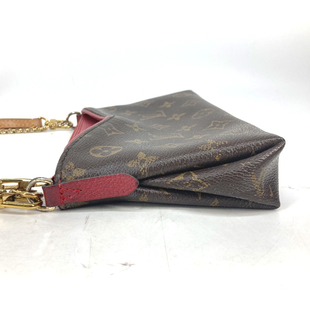 LOUIS VUITTON Shoulder Bag M41638 Monogram canvas Red Monogram Pallas clutch Women Used Authentic