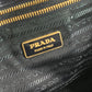 PRADA Handbag Nylon Blue type logo ribbon Women Used Authentic