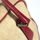 PRADA Shoulder Bag Leather / canvas beige By color Triangle logo plate Women Used Authentic