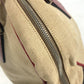 PRADA Shoulder Bag Leather / canvas beige By color Triangle logo plate Women Used Authentic