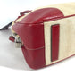 PRADA Shoulder Bag Leather / canvas beige By color Triangle logo plate Women Used Authentic