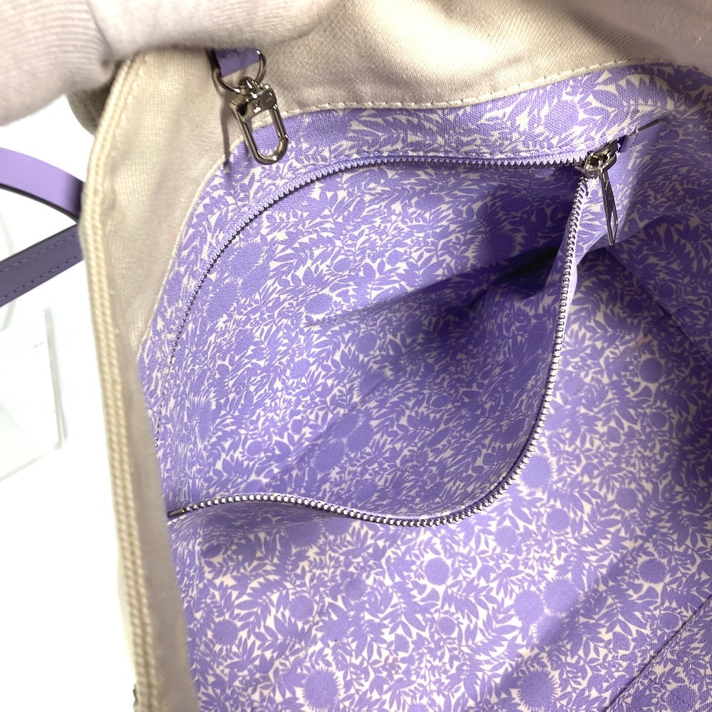 LOUIS VUITTON Shoulder Bag M94500 Leather / canvas purple Summer collection Hippo MM Women Used Authentic