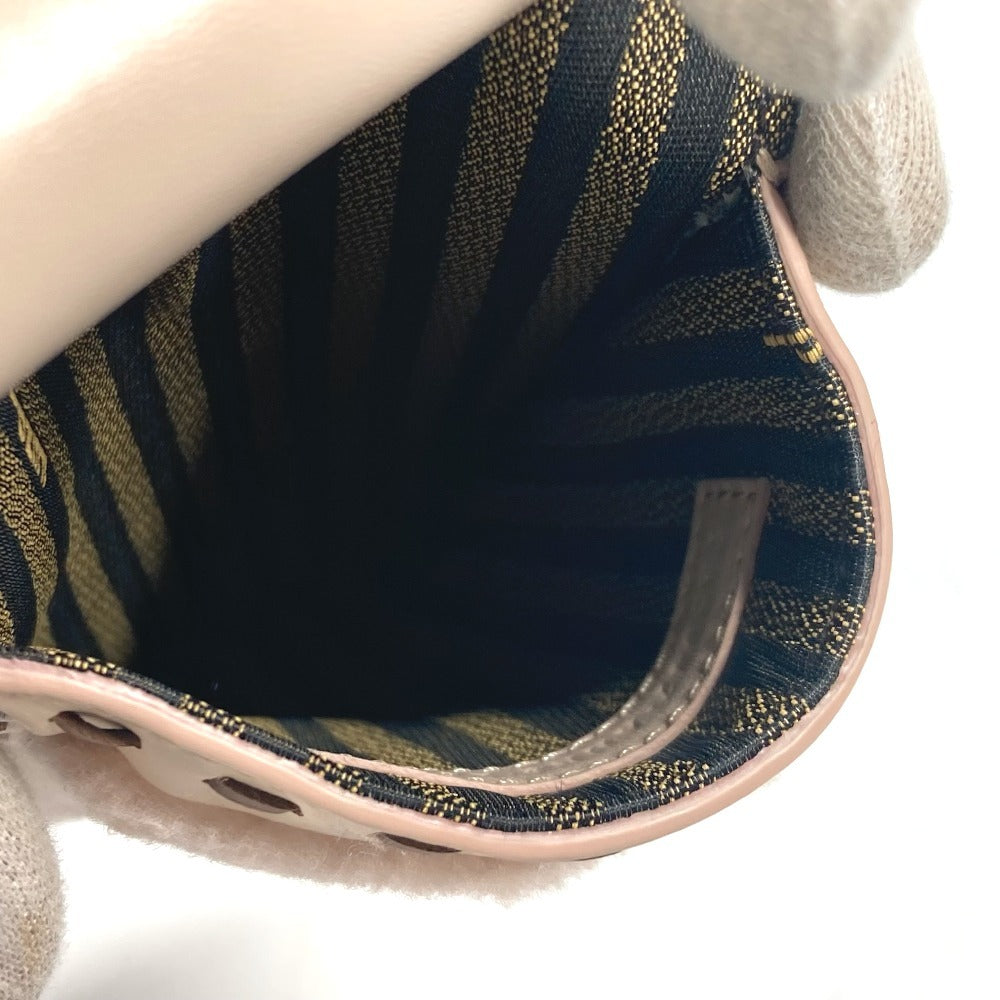 FENDI Pouch 7AS047 Fur, Leather beige Smartphone case phone pouch Women Used Authentic