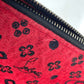 Christian Louboutin Shoulder Bag Leather / canvas black Logo embroidery
