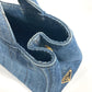 PRADA Handbag denim blue denim Canapa logo