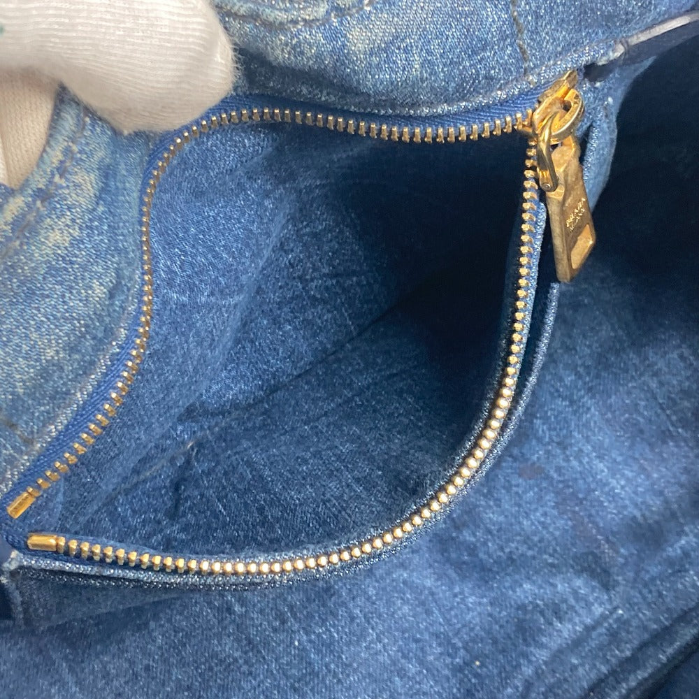 PRADA Handbag denim blue denim Canapa logo