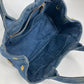 PRADA Handbag denim blue denim Canapa logo