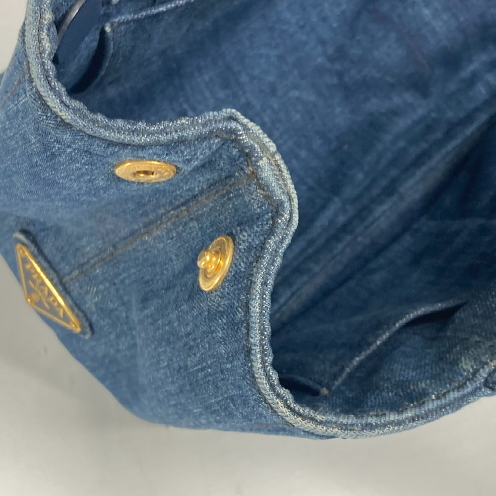 PRADA Handbag denim blue denim Canapa logo