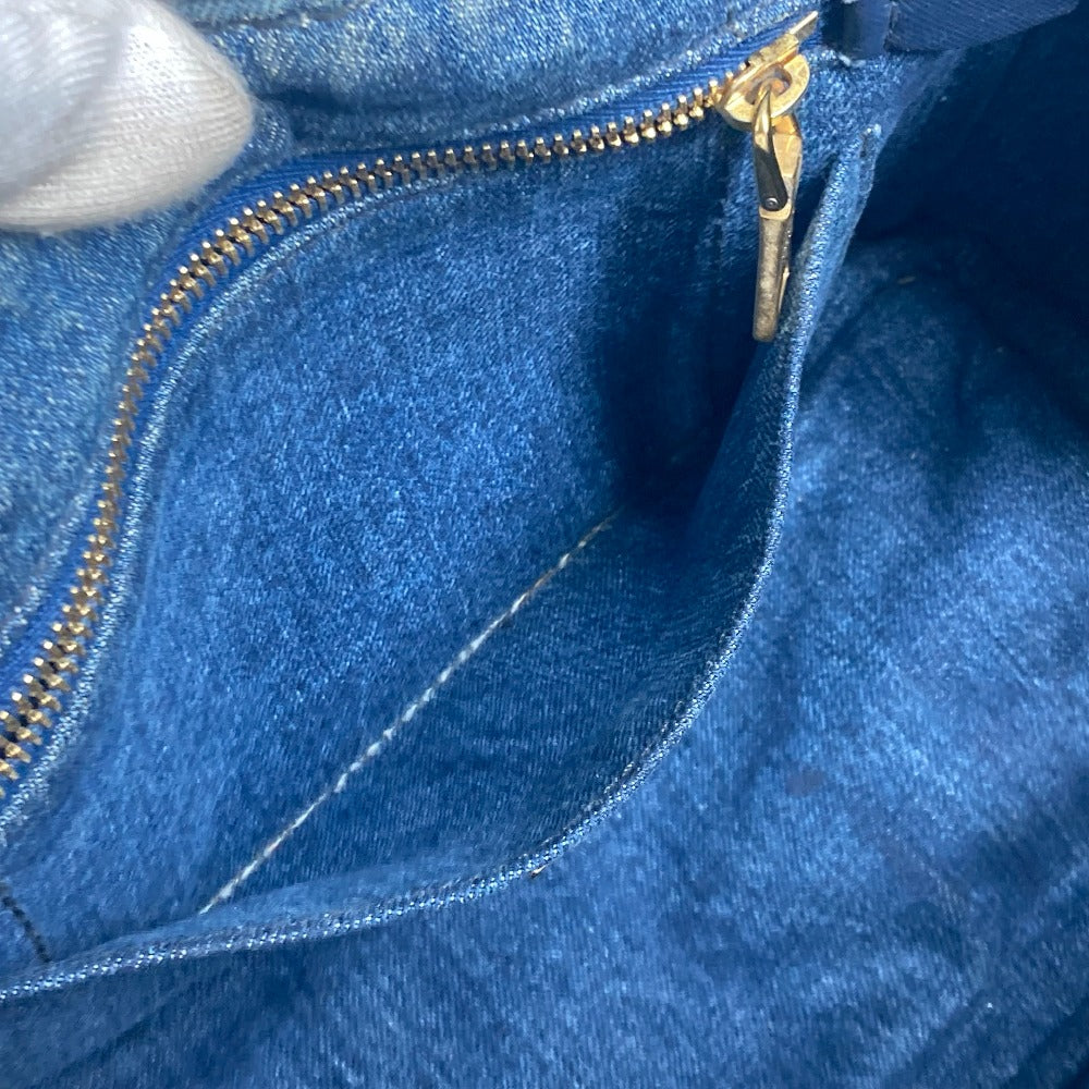 PRADA Handbag denim blue denim Canapa logo