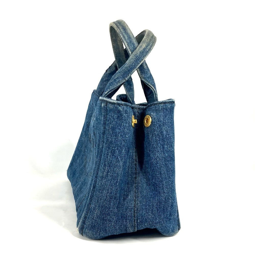PRADA Handbag denim blue denim Canapa logo