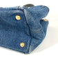 PRADA Handbag denim blue denim Canapa logo