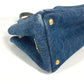 PRADA Handbag denim blue denim Canapa logo