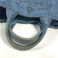 PRADA Handbag denim blue denim Canapa logo