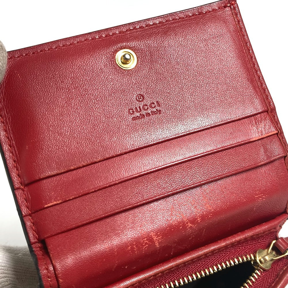 GUCCI Folded wallet 499380 GG Supreme canvas, leather Red GG Supreme Mystic Cat