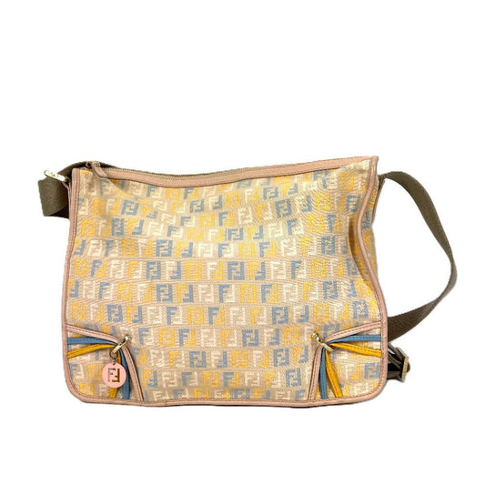 FENDI Shoulder Bag Leather / canvas multicolor Zucca logo unisex(Unisex) Used Authentic