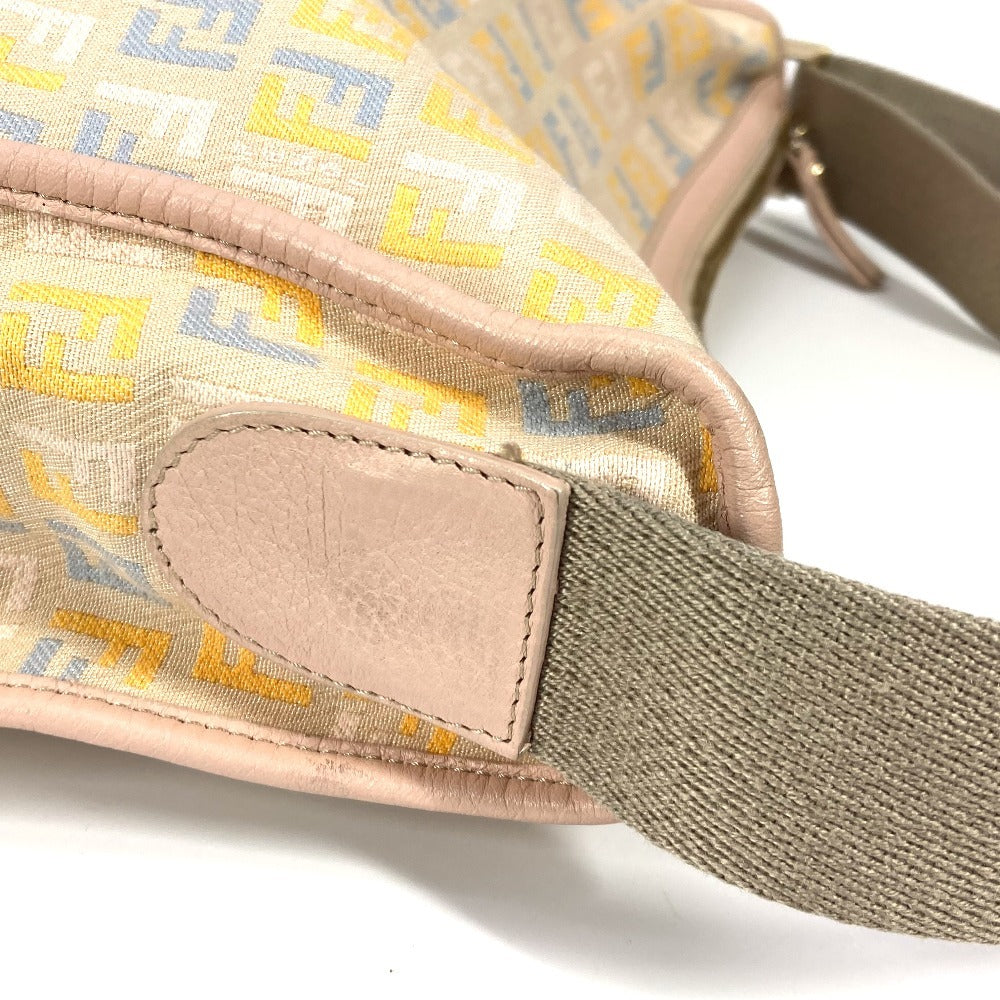 FENDI Shoulder Bag Leather / canvas multicolor Zucca logo unisex(Unisex) Used Authentic