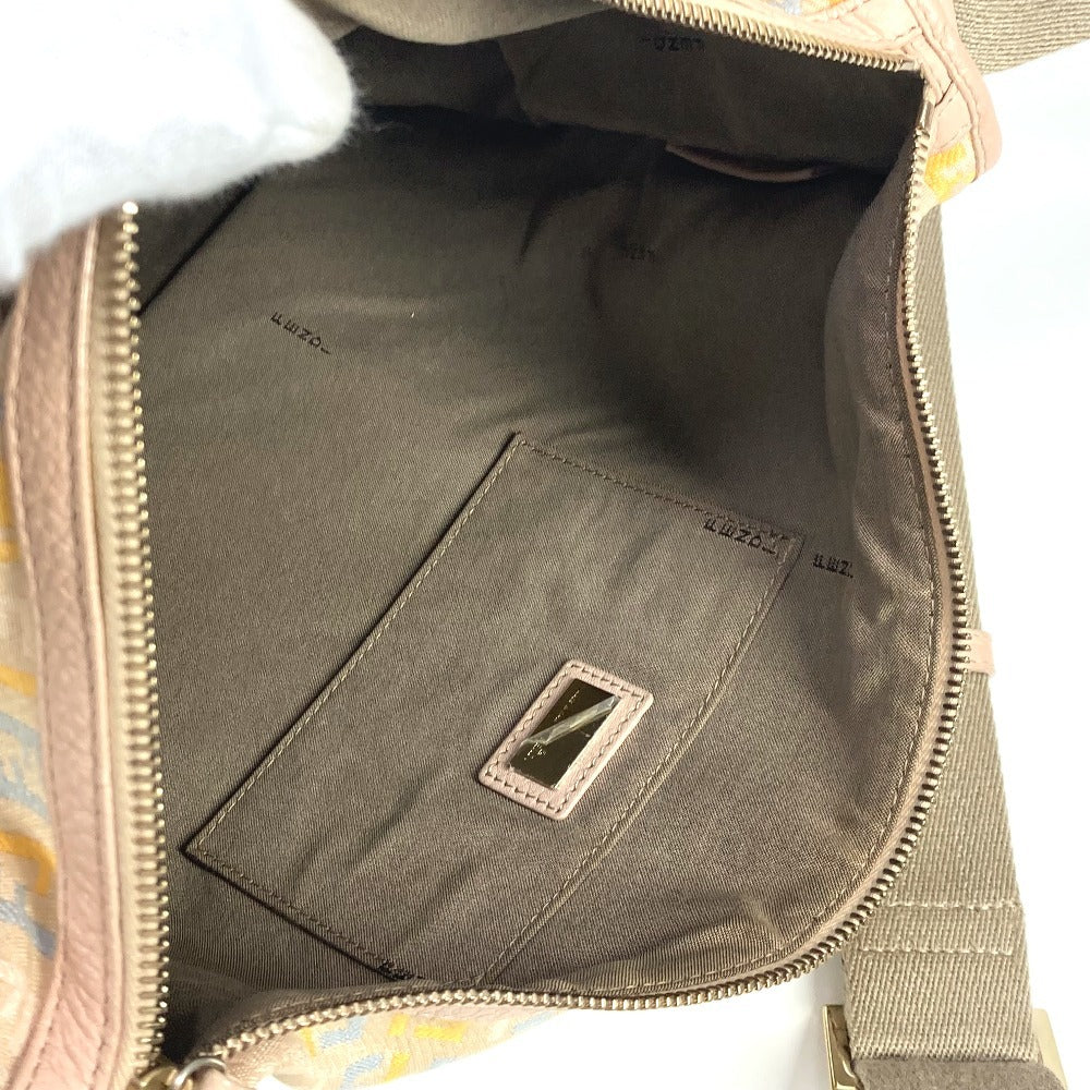 FENDI Shoulder Bag Leather / canvas multicolor Zucca logo unisex(Unisex) Used Authentic