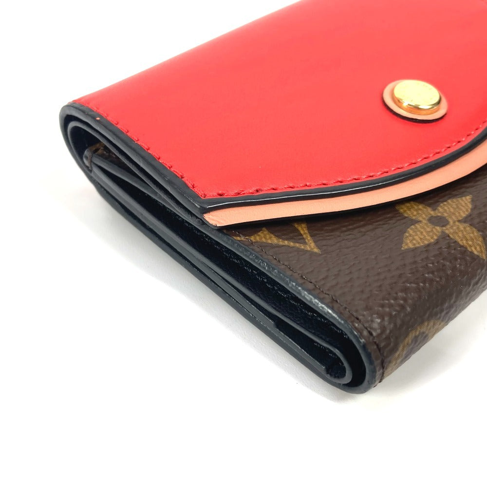 LOUIS VUITTON Trifold wallet M63904 Monogram canvas, leather Red Monogram Portefeuille Tuileries Compact Women Used Authentic
