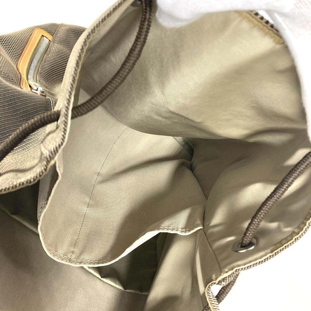 LOUIS VUITTON Backpack M93056 Damier Jean Canvas khaki Damier Jean Pionie mens Used Authentic