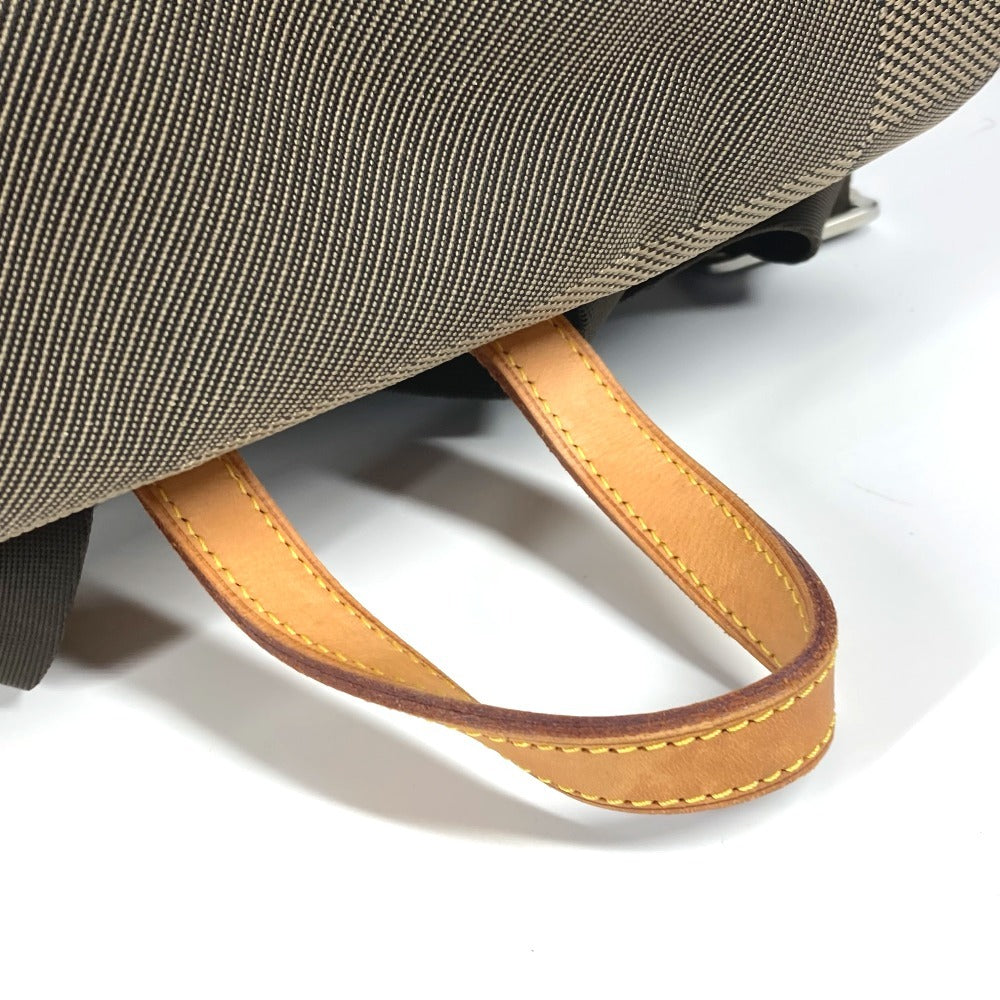 LOUIS VUITTON Backpack M93056 Damier Jean Canvas khaki Damier Jean Pionie mens Used Authentic