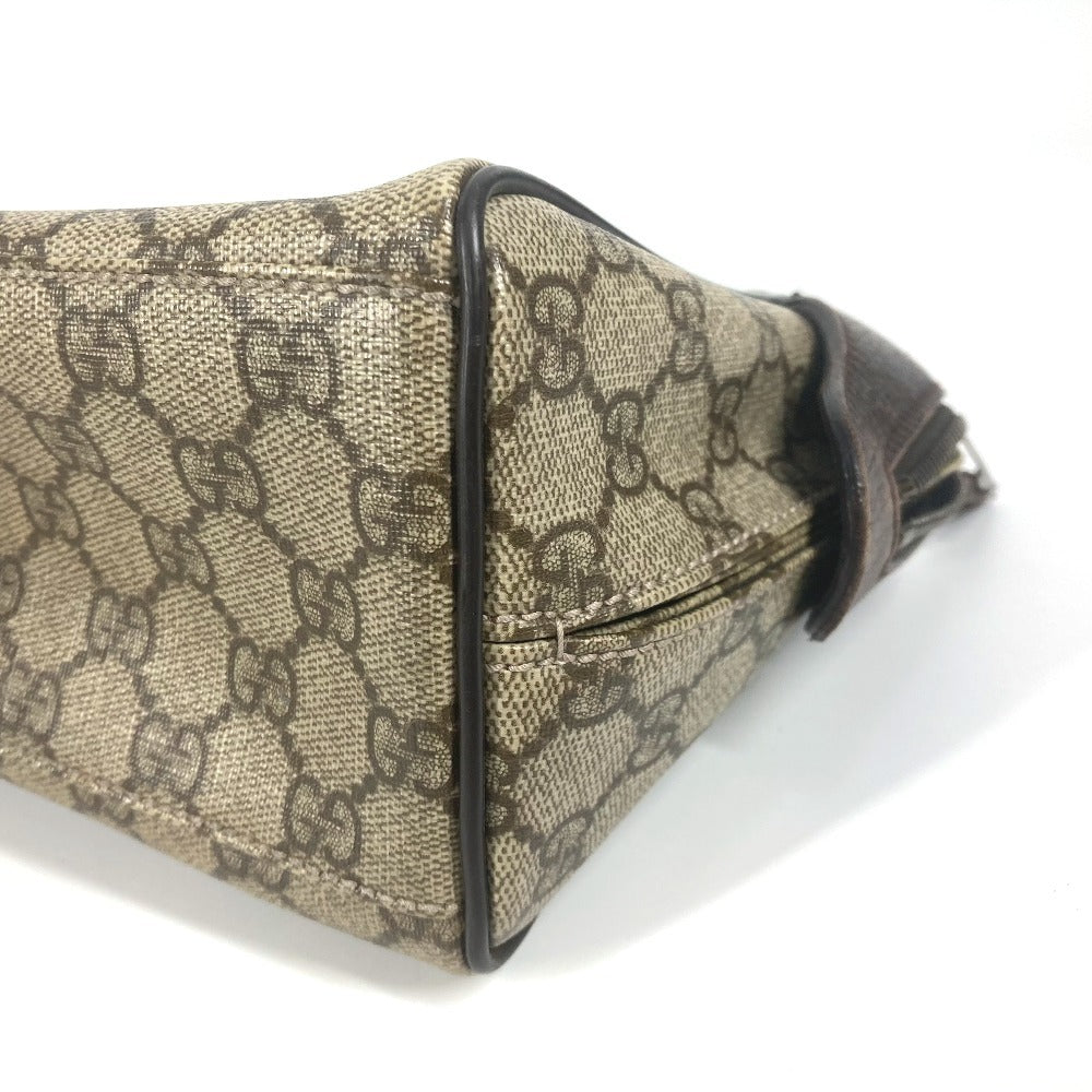 GUCCI Pouch 108891 GG Supreme canvas, leather beige GG Supreme logo