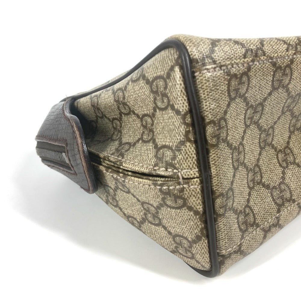 GUCCI Pouch 108891 GG Supreme canvas, leather beige GG Supreme logo
