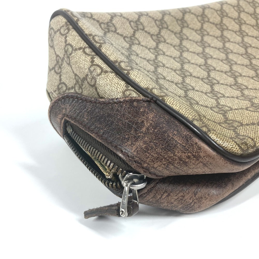GUCCI Pouch 108891 GG Supreme canvas, leather beige GG Supreme logo