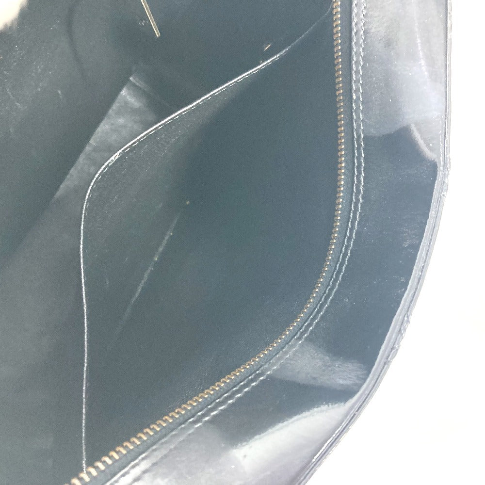 CHANEL Shoulder Bag Patent leather black vintage quilting matelasse Women Used Authentic