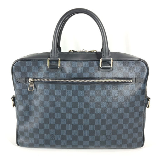 LOUIS VUITTON Handbag N41347 Damier Cobalt Canvas Navy Damier Cobalt Porto Documan Business PDB mens Used Authentic